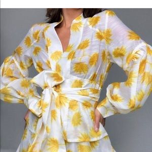 Yellow Co-Ord Leaf Print